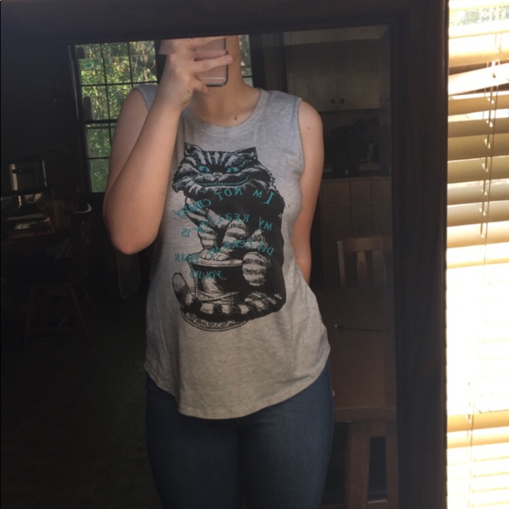 Disney Alice and wonderland Cheshire Cat tank-top